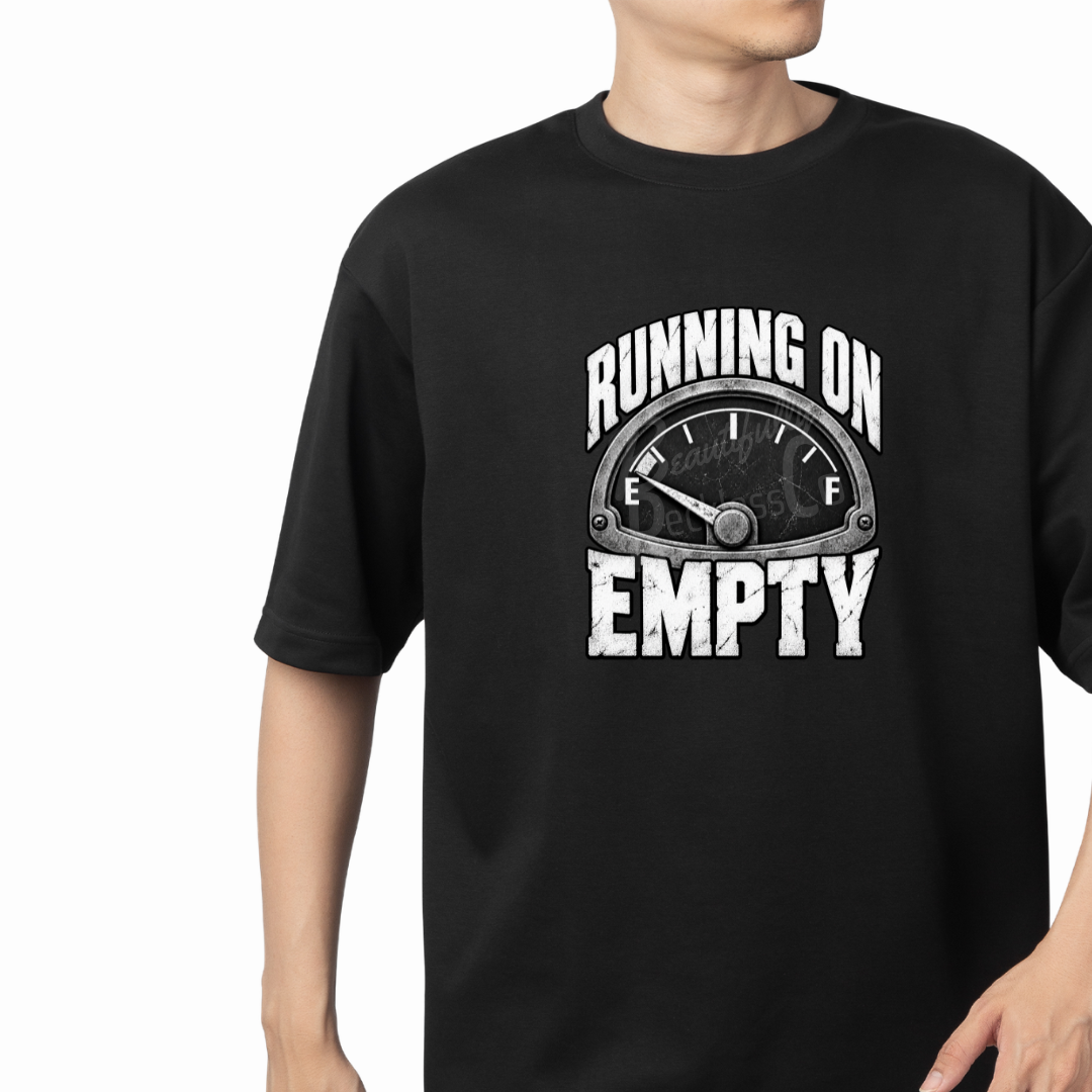 Running On Empty B&W T-Shirt